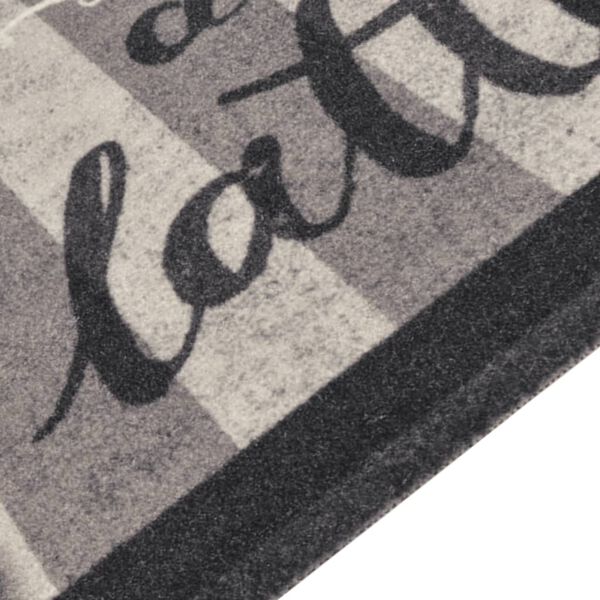 vidaXL Tappeto da Cucina Lavabile Nero Caffè 60x300 cm Velluto