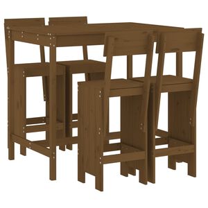 vidaXL Set Bar da Giardino 5 pz ambra in Legno Massello di Pino