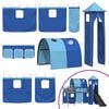 vidaXL Struttura del letto loft per bambini Nero e Blu 90 x 190 cm