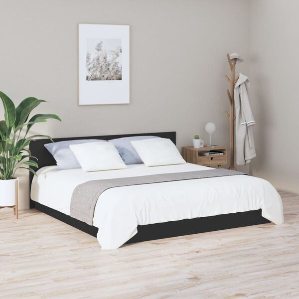 vidaXL Testiera per Letto Nera 200x1,5x80 cm in Legno Multistrato