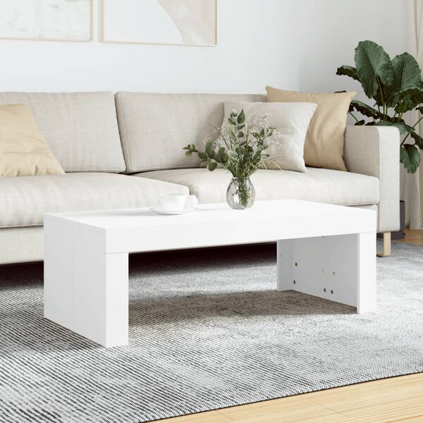 vidaXL Tavolino da Salotto Bianco 102x50x36 cm in Legno Multistrato