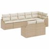 vidaXL Set Divano da Giardino 8 pcs Beige e Bianco polyrattan