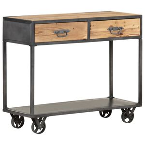 vidaXL Tavolo Consolle 90x35x74cm in Legno Massello di Recupero