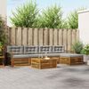 vidaXL Set di divani da esterno 6 pcs Grigio Naturale e Chiaro