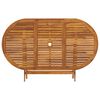 vidaXL Tavolo da Giardino 160x85x75 cm in Legno Massello di Acacia