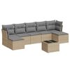 vidaXL Set Divano da Giardino 8 pz con Cuscini Beige in Polyrattan