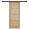 vidaXL Porta scorrevole ORKDAL Naturale e Nero 83 x 211 cm