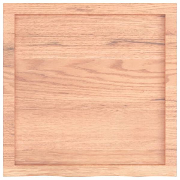 vidaXL Piano Bagno Marrone 60x60x(2-6) cm Legno Massello Trattato