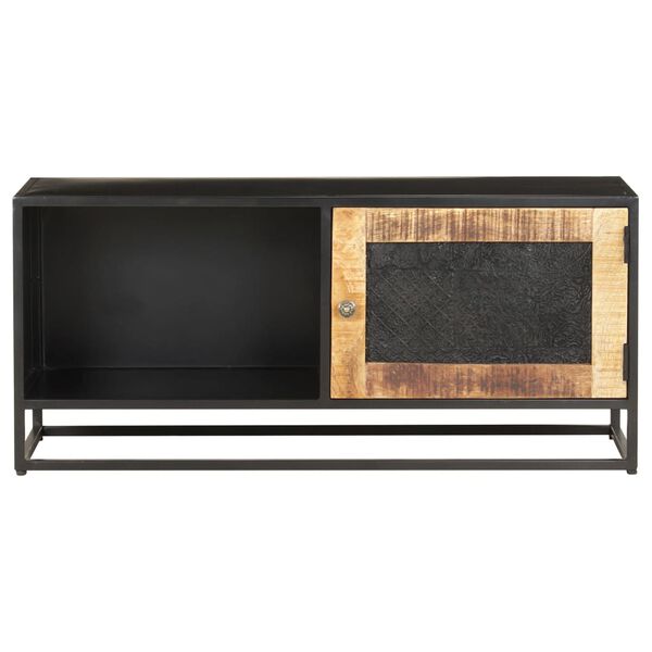 vidaXL Mobile Porta TV 90x30x40 cm in Legno di Mango Grezzo