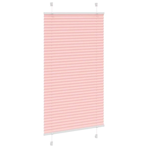 vidaXL Tenda Plissettata Rosa 80x150 cm Larghezza Tessuto 79,4 cm