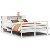 vidaXL Letto Libreria senza Materasso Bianco 135x190 cm Legno di Pino