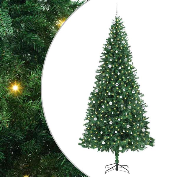 vidaXL Albero di Natale artificiale con 300 LED Verde 300 cm