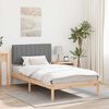 vidaXL Letto con Testiera Rivestita Grigio chiaro 90 x 190 cm