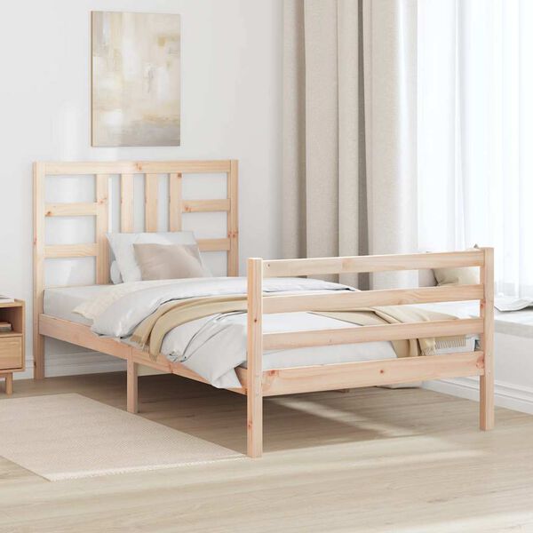 vidaXL Giroletto senza Materasso 100x200 cm in Legno Massello di Pino