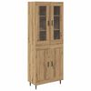 vidaXL Credenza 2 pz Rovere artigianale 69,5 x 34 x 180 cm