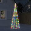 vidaXL Albero di Natale a LED su Pennone 550 LED Colorato 300 cm