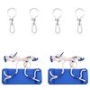 vidaXL Seggiolini per Altalena con Corde 2 pz Blu 38x16 cm PE
