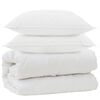 vidaXL Piumone con Cuscini con cuscino 3 pz Bianco Microfibra