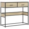 vidaXL Tavolo Consolle Rovere Sonoma 90x35x80 cm in Legno Multistrato