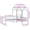 vidaXL Set Dormeuse e Panca con Tetto 80x200cm Legno Massello di Pino