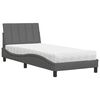 vidaXL Letto con Materasso Hanko Grigio Scuro 80x200 cm in Tessuto