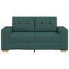 vidaXL Divano Divanetto Verde Scuro 160x77x82 cm in Tessuto