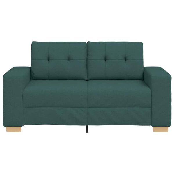 vidaXL Divano Divanetto Verde Scuro 160x77x82 cm in Tessuto