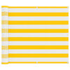 vidaXL Schermo da balcone Giallo e Bianco 100 x 300 cm Tessuto Oxford