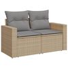 vidaXL Set Divano da Giardino 5 pz con Cuscini Beige Misto Polyrattan