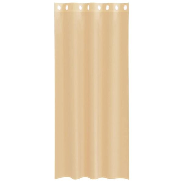 vidaXL Tende in Voile con Occhielli 2 pz Sabbia