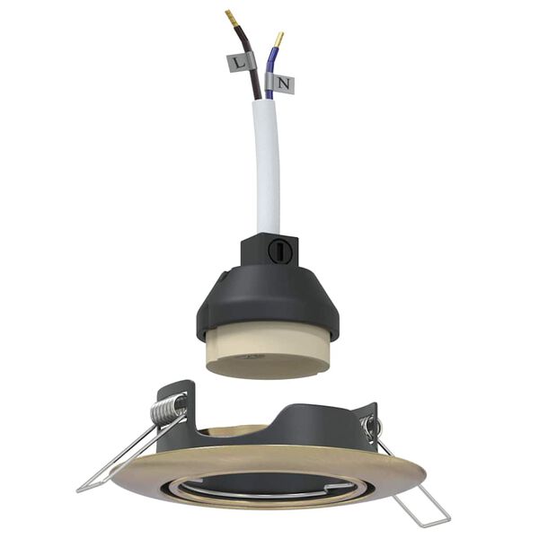 vidaXL Spotlight 6 pcs Ottone 9 x 9 x 2.5 cm Metallo