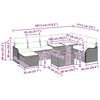 vidaXL Set Divano da Giardino con cuscino 9 pcs Nero Poly Rattan