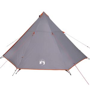 vidaXL Tenda Familiare Tipi 8 Persone Grigia e Arancione Impermeabile
