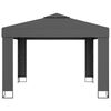 vidaXL Gazebo con Tetto Doppio 3x3 m Antracite