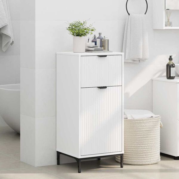 vidaXL Mobile da Bagno Bianco 39.5 x 36 x 88 cm Legno multistrato
