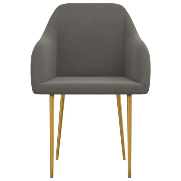 vidaXL Sedie da Pranzo 2 pz Grigio Scuro in Velluto