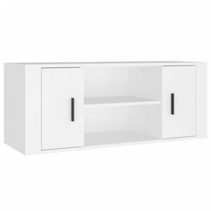 vidaXL Mobile Porta TV Bianco 100x35x40 cm in Legno Multistrato