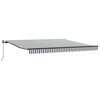 vidaXL Tenda da Sole Retrattile Manuale Antracite e Bianco 400x300 cm