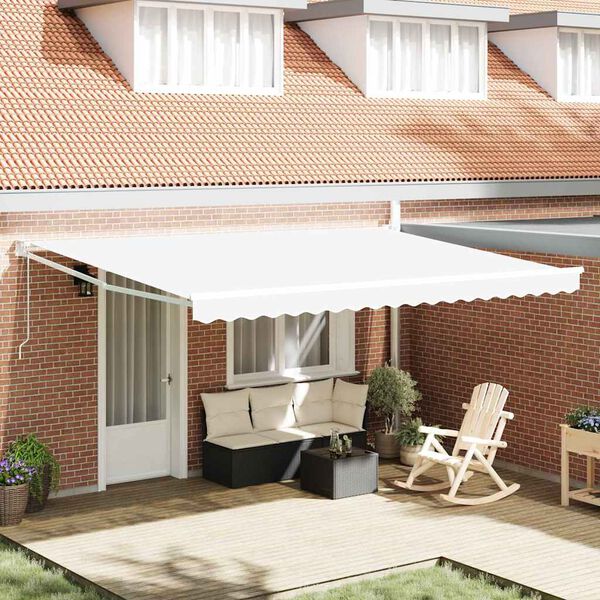 vidaXL Tenda da Sole Bianco 450 x 300 x 165 cm Poliestere e Metallo