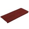 vidaXL Tappetini Autoadesivi per Scale 15 pz 65x24,5x3,5 cm Rosso