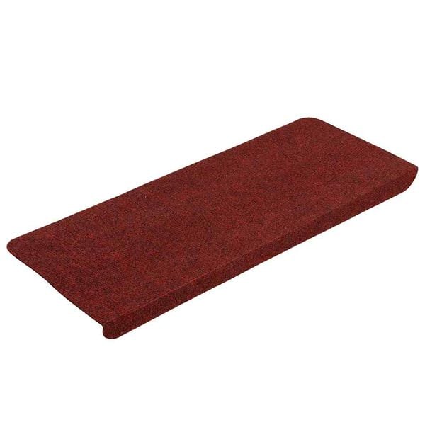 vidaXL Tappetini Autoadesivi per Scale 15 pz 65x24,5x3,5 cm Rosso