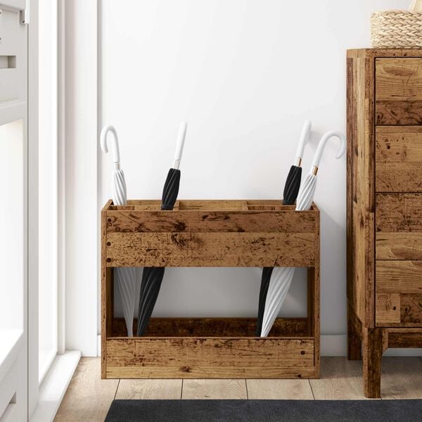 vidaXL Supporto per Ombrellone Legno vecchio 65 x 24 x 50 cm