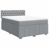 vidaXL Giroletto a Molle con Materasso Grigio Chiaro 160x200cm Tessuto