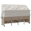 vidaXL Lettino Prendisole con Baldacchino e Cuscini Beige&nbsp;Polyrattan