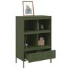 vidaXL Credenza Verde Oliva 68x39x101,5 cm in Acciaio