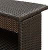 vidaXL Tavolo da Bar per Esterni Marrone 120x55x110 cm in Polyrattan