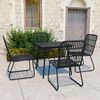 vidaXL Set da Pranzo da Giardino 5 pz in Polyrattan e Vetro