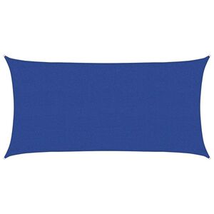 vidaXL Vela Parasole 160 g/m&sup2; Rettangolare Blu 2,5x5 m in HDPE