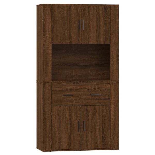 vidaXL Credenza Rovere Marrone in Legno Multistrato