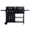 vidaXL Barbecue Combinato Carbone e Gas 3 Fuochi